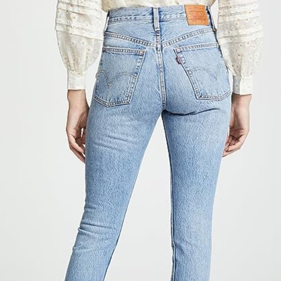 NWT Levi's 501 Womens Destructed Button Fly High Rise Skinny Jeans - Picture 3 of 4